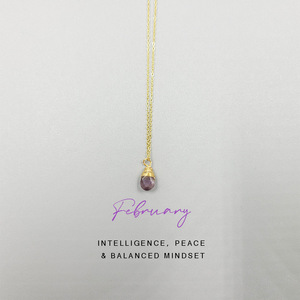 Europeo <span class=keywords><strong>Birthstone</strong></span> dodici collana <span class=keywords><strong>Birthstone</strong></span> taglio a goccia pietra naturale avvolgimento collana in acciaio inox - Product Image 4