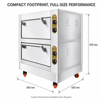 Four électrique commercial en acier inoxydable, puissance 6,8 kW, garantie 1 an, équipement de cuisine professionnelle, ligne chinoise d'équipements de cuisson