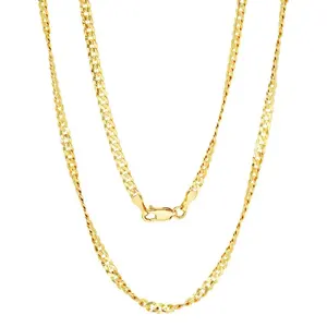 Hot selling 18K gold plated sterling silver chain 925 italy necklace