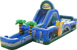 Castillo Inflable Comercial con Tobogán Acuático y Pista <span class=keywords><strong>de</strong></span> Obstáculos para Fiestas Extremas <span class=keywords><strong>de</strong></span> Verano - Product Image 2