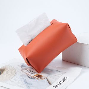 Custom Logo Modern Rectangle PU Leather Tissue <b>Box</b> Waterproof and Paper <b>Box</b> for Living Room Car Household Bathroom - Product Image 2
