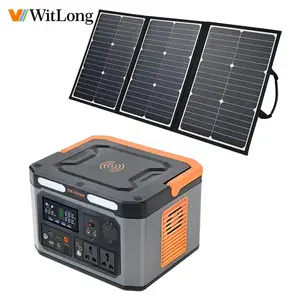 WTL Generator surya isi ulang UPS Starter Jump darurat cadangan baterai Lithium 2000W stasiun daya portabel dengan Panel surya