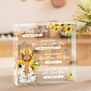 Regalos cristianos acrílicos <span class=keywords><strong>para</strong></span> mujeres Regalos inspiradores con versículo de la Biblia y oraciones Regalos religiosos/DE LAS Escrituras Pisapapeles - Product Image 2