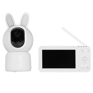 กล้องติดตามเด็กทารก Tuya WiFi Bunny พร้อมจอ LCD ขนาด 4.5 นิ้ว พร้อมระบบตรวจสอบอุณหภูมิและความชื้นสำหรับการดูแลเด็กอ่อน - Product Image 1