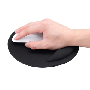 Custom Black Wrist Rest Cushion EVA Ergonomic Mousepad Custom Small Round Mouse Pad with Wrist for Home <b>Office</b> <b>Computer</b> Laptop - Product Image 2