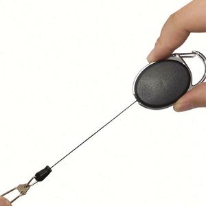 Fancy Carabiner Retractable Badge Reel Clip Oval Medical Funny Heavy Duty Character Badge Keychain Holder with <b>Snap</b> <b>Hook</b> - Product Image 3