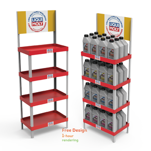 Beviis tùy chỉnh nhựa kệ trưng bày cho dầu động cơ PVC đứng trưng bày Kệ nhựa cho cửa hàng bán lẻ cửa hàng - Product Image 1