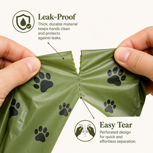 Sacs à déjections canines personnalisés écologiques en HDPE+PLA, sacs à crottes imperméables portables multi-parfums, simple, luxueux, forte fixation anti-odeurs - Product Image 2
