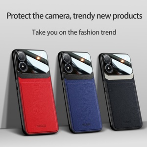 Cubierta trasera de protección de lente de cámara de cuero mate de lujo para Oppo A3 Pro A2 A58 A97 A79 A96 A74 A95 <span class=keywords><strong>A94</strong></span> A93 cubierta de parachoques de Tpu suave - Product Image 6