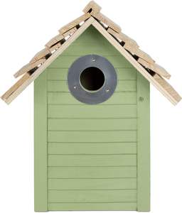 Nichoir en bois pour oiseaux, nichoir de jardin pour petits oiseaux, nichoir suspendu en bois de pin, pour moineaux, usine verte - Product Image 6