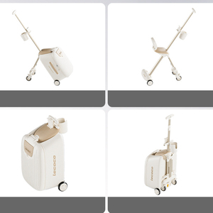 <span class=keywords><strong>Valigia</strong></span> Passeggino per Bambini con Manico Telescopico in Materiale PP, Design Richiudibile - <span class=keywords><strong>Valigia</strong></span> da Viaggio Cavalcabile per Bambini e Neonati - Product Image 2