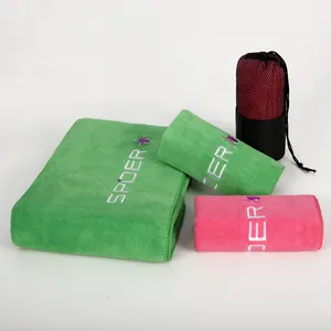 Professionele Gepersonaliseerde Aangepaste Logo Handdoeken Microvezel Outdoor Microvezel Sporthanddoek Set Voor Gym Met Custom Packges