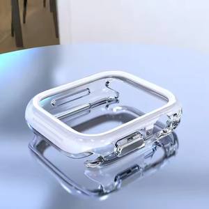 Funda colorida de TPU para Apple Watch Ultra 2 49mm 45mm PC cubierta parachoques protectora carcasa transparente para Apple Watch 9 <span class=keywords><strong>8</strong></span> 7 6 5 cubierta - Product Image 4