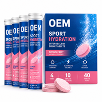 Comprimés effervescents d'hydratation sportive en marque blanche, vente en gros, OEM, ODM, formule personnalisée, fabricant de suppléments électrolytiques