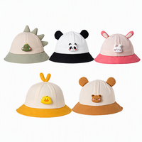 Sombrero de Pescador para Bebés y Niños Pequeños, Diseño de Panda, con Correa para la Barbilla, Accesorios Lindos para la Cabeza