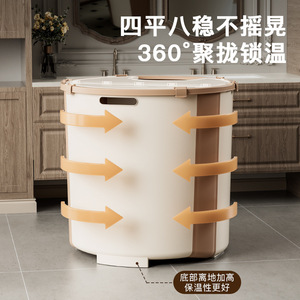 Baignoire pliable pour adultes, ronde, grande capacité, avec support pour tablette, pour usage domestique - Product Image 3