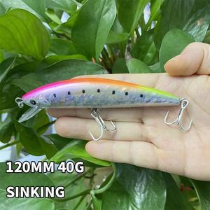 Big Minnow 40g 120mm pesante <span class=keywords><strong>artificiale</strong></span> duro tutti gli strati pesca Swimbait <span class=keywords><strong>per</strong></span> branzini <span class=keywords><strong>per</strong></span> trote sgombro esche Wobbler - Product Image 6