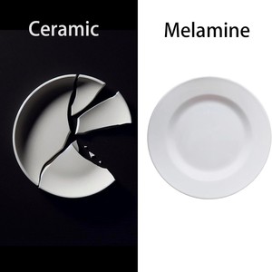 2025 biểu tượng tùy chỉnh không thể phá vỡ Bộ đồ ăn <span class=keywords><strong>Melamine</strong></span> Trắng tấm ăn tối cho nhà hàng - Product Image 4