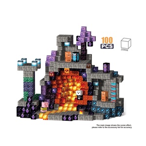 100 pezzi nuova fabbrica costruire il <span class=keywords><strong>mondo</strong></span> regali per bambini giocattoli educativi blocchi di costruzione magnetici giocattoli per bambini come regalo - Product Image 3