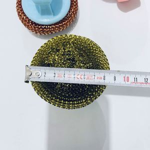 Custom Color Cleaning Kitchen Length and Short <b>Handle</b> Dishwashing <b>Scrubbing</b> Pot <b>Brush</b> Fiber Steel Ball - Product Image 2
