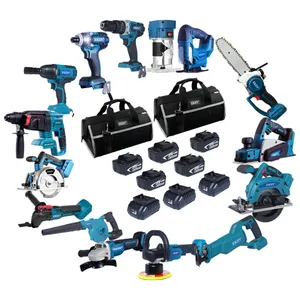 completest set 21V Battery Heavy Duty Wood Working Drill Circular Saw Reciprocating Saw Work Light tool set kit
