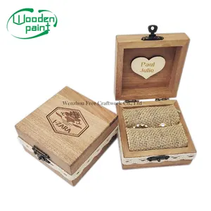 Оптовая продажа, высококачественные роскошные модные деревянные коробки для ювелирных изделий ручной работы с логотипом Shabili для винтажных сережек