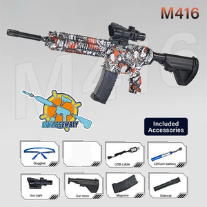 Pistola ad Acqua M416 per Bambini, Proiettili 7-8mm, Giocattolo Elettrico da Esterno Stile Pistola - Product Image 5