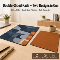Tapis de souris double face réversible en tissu, transfert thermique, antidérapant, personnalisable, OEM, vente en gros, USA