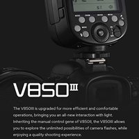 Flash Godox V850III de troisième génération compatible avec les appareils photo Canon, Nikon et Sony, avec griffe porte-accessoire, éclairage professionnel pour appareil photo