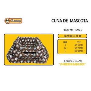 Set Letto per Animali Domestici in Tre Pezzi Imbottito in Cotone Modello YM1295 - Product Image 1
