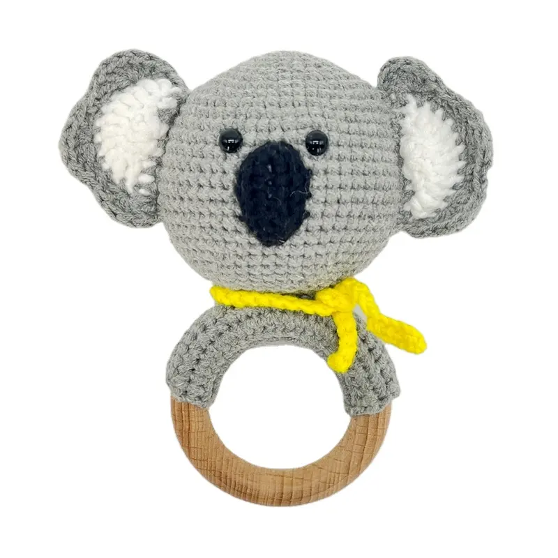 Amigurumi Koala Toy Baby Rattle Toy For First Birthday Gift Baby Boy Toy For New Parent Gift Crochet Toy Handmade Teether