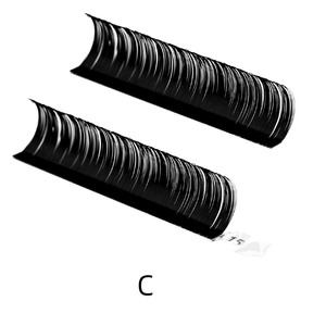 Đặc biệt quăn l-lông mi tổng hợp tóc tay làm tự nhiên dài L/L + Curl Lông mi giả mở rộng Faux Mink Matte Đen lông mi - Product Image 3