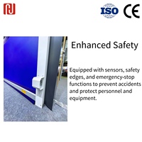 Porte à enroulement rapide automatique en PVC Hengjie, porte industrielle à enroulement rapide avec protection de sécurité pour entrepôt