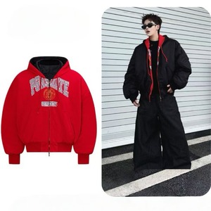 Giacca e Cappotto in Cotone Caldo Stile Retrò con Logo Personalizzato, Alta Qualità, Vestibilità Ampia per Uomo e Donna - Product Image 3