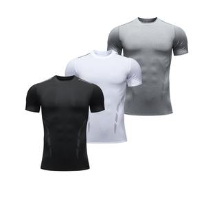 Abbigliamento Sportivo Aderente per Uomo, Elasticizzato, Traspirante, ad Asciugatura Rapida, Maniche Corte per Allenamento Fitness - Product Image 1
