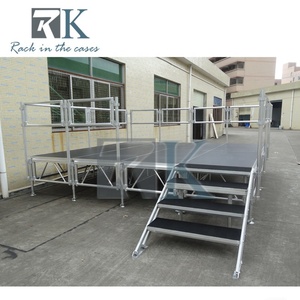 เวทีอลูมิเนียมแบบพกพาพร้อมบันไดและราวกันตกสำหรับงานกลางแจ้ง - Product Image 6