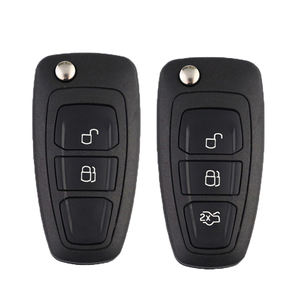 Housse de clé à rabat pour <span class=keywords><strong>Ford</strong></span> Focus, Fiesta, <span class=keywords><strong>Ranger</strong></span> avec lame HU101, coque à distance à 2/3 boutons pour le contrôle du véhicule - Product Image 5