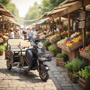Tricycle électrique ouvert à 3 places, 60V, cadre en acier (homologué DOT), transport lourd, autonomie de 30 à 50 km, pour le transport de personnel et d'équipements dans les parcs de recherche - Product Image 1