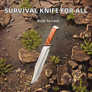 Cuchillo de Bolsillo Multiusos para Supervivencia en la Naturaleza, Acero Inoxidable, Mango de Madera de Color, para Camping, Bushcraft, Caza, OEM, Gran Venta - Product Image 2