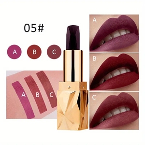 Custom <strong>Lipstick</strong> Oem Cosmetics Manufacturers Makeup Waterproof Moisturizing <strong>Matte</strong> Three-color <strong>Lipstick</strong> Private Label - Product Image 6