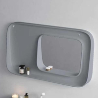Vente directe d'usine, armoire de salle de bain murale avec lavabo en résine, différentes couleurs et miroir pour salle de bain d'hôtel