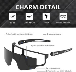 Cheap Running Glasses Oversized Sport Side Shields <b>Sunglasses</b> Cycling Outdoor Men Sport <b>Sunglasses</b> for Unisex - Product Image 2