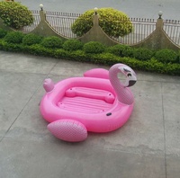 Île flottante gonflable géante pour fête, licorne flamant rose, pour 6 personnes, pour divertissement et fête