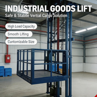 Nouvel élévateur de marchandises hydraulique personnalisé à mât vertical, type à rail de guidage pour entrepôt