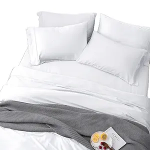 HONGDA-funda de edredón para el hogar, juego de sábanas de algodón de 100% hilos altos, liso, lujoso - Product Image 1