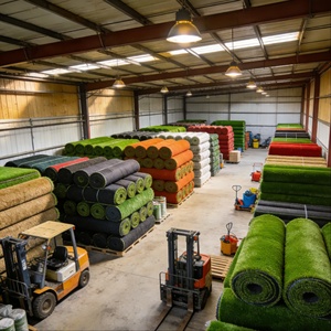 Gazon synthétique en gros 20mm/50mm/60mm, <span class=keywords><strong>tapis</strong></span> de gazon artificiel haute densité ignifuge et souple pour revêtements de sol sportifs extérieurs - Product Image 4