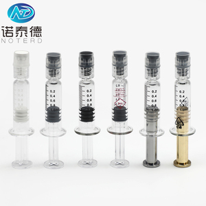 1ml <strong>2</strong>.25ml <strong>3ml</strong> <strong>5ml</strong> <strong>Luer</strong> <strong>Lock</strong> Glass Distillate <strong>Syringe</strong> With Silver Metal Plunger