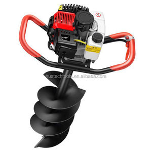 Tarière de jardin industrielle robuste à essence 2 temps, portative, 52 cm³, 1600 W, avec lame métallique de 150 mm - Product Image 5