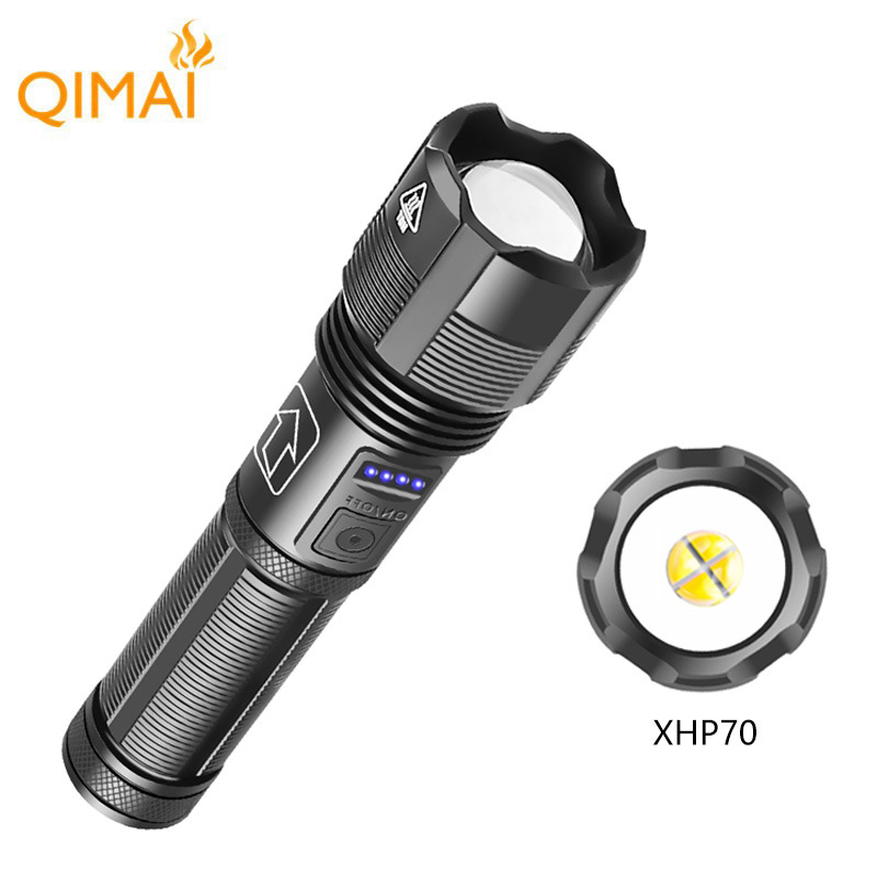 Lampe de poche 1600-P70 + câble USB (piles non incluses)