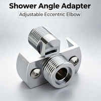 Coude excentrique universel réglable pour douche, 0-40 °   Adaptateur de correction d'angle, raccord mural pour mitigeur de douche